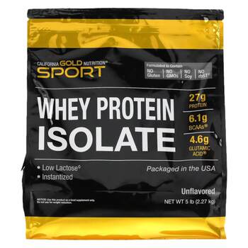 Cgn california gold isolated whey protein powder 5 pounds ໂພຊະນາການອອກກໍາລັງກາຍອອກກໍາລັງກາຍກ້າມເນື້ອສ້າງສາຍຕ່ອງໂສ້ອາຊິດ amino acids ຕ່ໍາ lactose