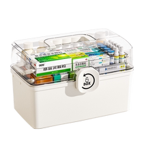 Boîte à médicaments domestique japonaise boîte de rangement pour médecine familiale boîte à médicaments de grande capacité petite boîte à médicaments multicouche pour enfants