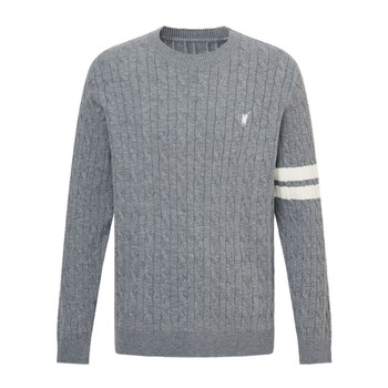 Polowalk long-sleeved sweater men's 2025 autumn new cable business pullover striped casual top men Polowalk long-sleeved sweater men's 2025 autumn new cable business pullover striped casual top men