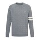 POLOWALK long-sleeved sweater men's 2025 autumn new cable business pullover striped casual top men