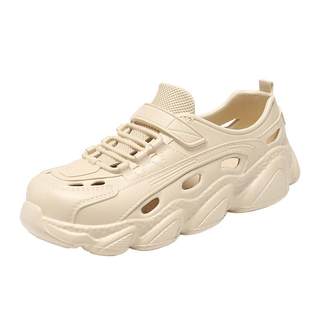 大码包头凉鞋女款2025新款外穿防滑防臭洞洞鞋踩屎感厚底沙滩女鞋