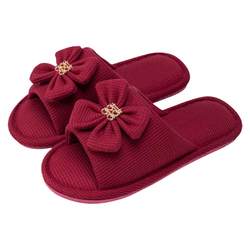 Wedding slippers for women newlywed shoes summer wedding dowry pajamas bride wedding festive red pair of couple slippers