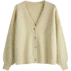 ເສື້ອຍືດຄໍ V-neck cardigan ຂອງແມ່ຍິງນອກບາງໆໃສ່ໃນພາກຮຽນ spring ແລະດູໃບໄມ້ລົ່ນປີ 2022 ຮູບແບບໃຫມ່ lazy style ວ່າງ knitted jacket top