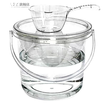 Bucket Washbasin Suit Home Water Storage With Laundry Hand Dorm Room With Light Lavish Transparent With Lid Thickened Plastic Bucket