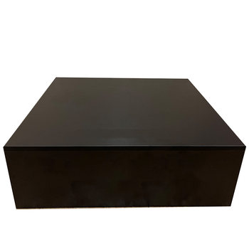 Violent Bear Figurine Large Sculpture Wooden Solid Wood Black White Square Minimalist Design Base