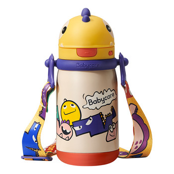 babycare dinosaur ຂອງເດັກນ້ອຍ thermos cup infant sippy cup 6 ເດືອນແລະຂ້າງເທິງໂຮງຮຽນດື່ມຈອກເດັກນ້ອຍດື່ມຈອກ