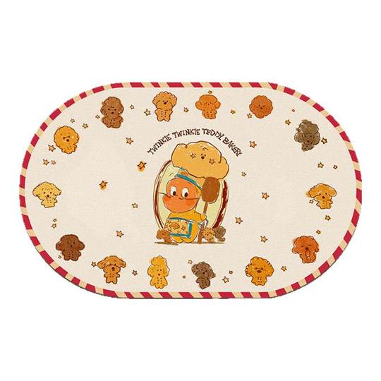 卡通星星人可爱浴室吸水家用地垫软硅藻泥厕所卫生间门口防滑脚垫