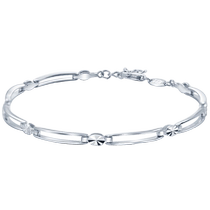 Zhou biological Pt950 platinum bracelet white gold bracelet womens 33195B-denominated 33195B