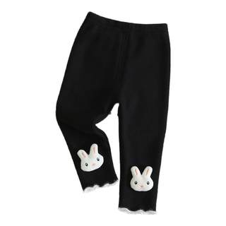 女童加绒裤子2024新款宝宝弹力打底裤婴幼儿洋气百搭外穿保暖长裤