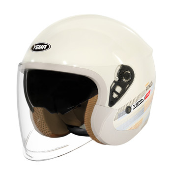 Mustang 3c certified three-quarter men's and women's double mirror half helmet