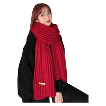 New winter warm artifact Korean style scarf Internet celebrity versatile and cute student versatile knitted wool shawl and scarf