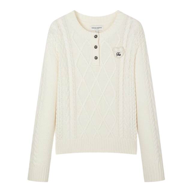 TeenieWeenie Bear Women's Simple Sweater Winter Casual College Commuting Warm Soft Waxy Thickened Sweater