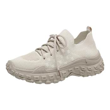 Shock-absorbing coconut shoes for women spring and autumn 2025 new breathable ins non-slip anti-odor running mesh shoes sports shoes for women
