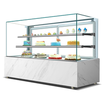 Panoramic edgeless cake display cabinet fruit pastry cabinet fresh-keeping refrigerator commercial dessert pastry chocolate mousse