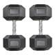 Dumbbells for men's fitness home hexagonal rubber solid