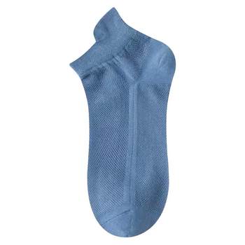 Socks Men's Summer Cotton Thin Feel Anti-odor Sweat-Absorbent Ear Boat Socks 2024 New Summer Mesh Breathable Socks