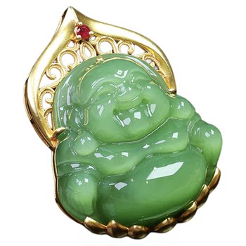 Original design jade gold inlaid jade necklace for my wife