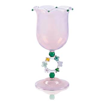 Echo high-looking color ring glass red wine glass