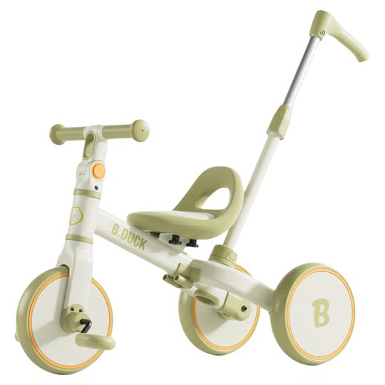 乐的小黄鸭儿童三轮车宝宝遛娃脚踏车平衡踏板车手推自行车多功能