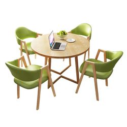 협상 테이블과 의자 조합 리셉션 상점 리셉션 레저 테이블과 의자 작은 아파트 사무실 작은 원형 테이블 식탁