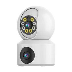 Indoor 4G+wifi dual network camera dual lens 360 degree panoramic mobile phone remote monitoring home high definition