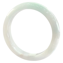 Light Picking Up Burmese Natural Grade A Jadeite Bracelet with Ice-Run Light Green and Gold Species Old and Delicate Jade