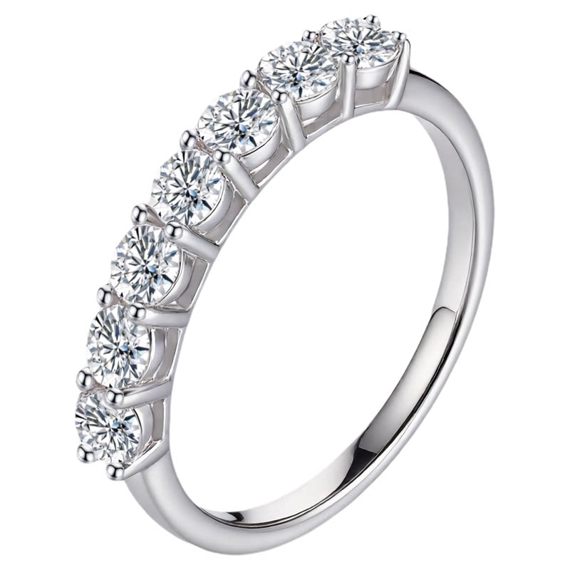 IDO Forever cultured diamond seven-star row diamond ring