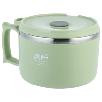 304 stainless steel large-capacity insulated lunch box for office workers and male and female students with rice bowl bento round lunch box 1632