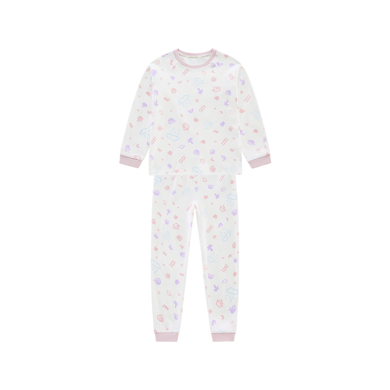 Rabbi children's autumn and winter home clothes autumn clothes and long johns set