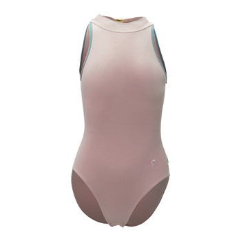 Sansha Children's Dance Costume Stand Collar Halter Neck Girls' Ballet Costume Color-Block Practice Leotard