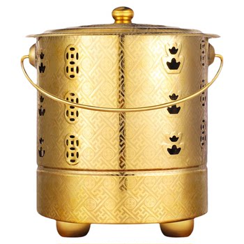 Incense Burner, Money Burning Bucket, Stainless Steel Offering Bucket, Paper Money Burning Tube, Incense and Scripture Burning Bucket, Household Ingot Incinerator