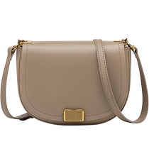 Xiaock flagship store genuine leather crossbody bag womens new 2024 versatile shoulder saddle bag popular commuter bag