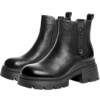 Belle plus velvet warm leather Chelsea boots women's winter cotton shoes thick-soled chimney short boots F2K1DDD5