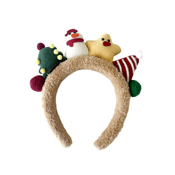 Children's christmas little snowman plush elk headband