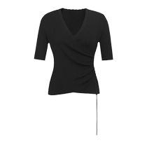 DEEP BREATH Take a deep breath my brother is really good. Pleated drawstring wavy edge tri-acetate sweater A301499