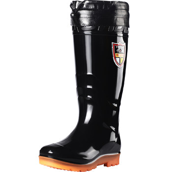 Cai Rui rain boots men's water shoes fishing overshoes waterproof anti-slip low, medium and high tube shoes ເກີບຢາງພາລາ ປ້ອງກັນສະຖານທີ່ກໍ່ສ້າງ ເກີບຢາງພາລາ rain boots