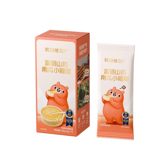 【尝鲜装】花田熊富硒山药南瓜小糊糊代餐粉儿童营养早餐冲饮米糊