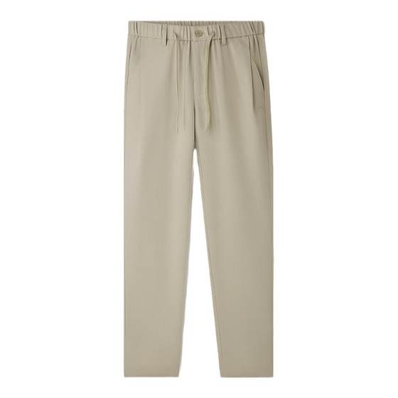 
HLA/Hailan Home Mountain Not in High Drawstring Casual Pants 25 Spring and Summer New Embroidered Micro-Flash Long Pants Men