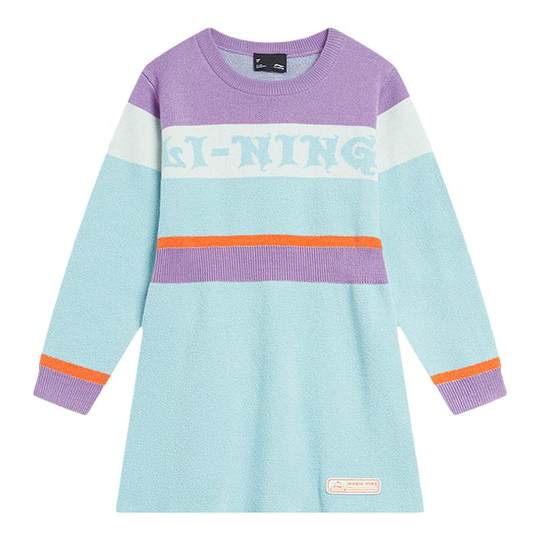 Li Ning falda deportiva niñas deportes de invierno serie de vida cómodo vestido deportivo casual producto YSKT122-1-B