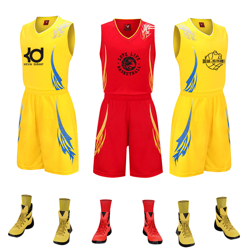 
Summer student jersey basketball uniform suit men's customized breathable basketball uniform competition training dragon boat uniform children's suit