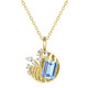 Santa Maria Aquamarine 18K Diamond Pendant