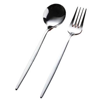 Stainless steel korean long-handled spoon household adult tableware