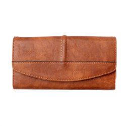 2023 New Wallet Women's Long Clutch Retro Buckle Oil Wax Leather Wallet Large Capacity Multifunctional Women's Wallet Trendy