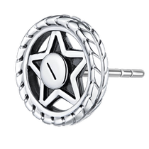 Lukfook Jewelry Star Xuanku platinum earrings for men and women single earring Pt950 priced at 008523EA