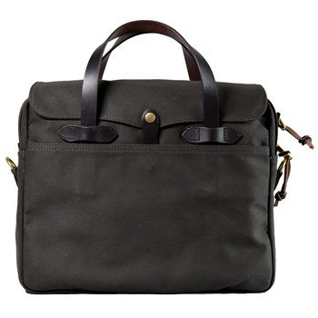 American retro waxed canvas briefcase pure copper hardware