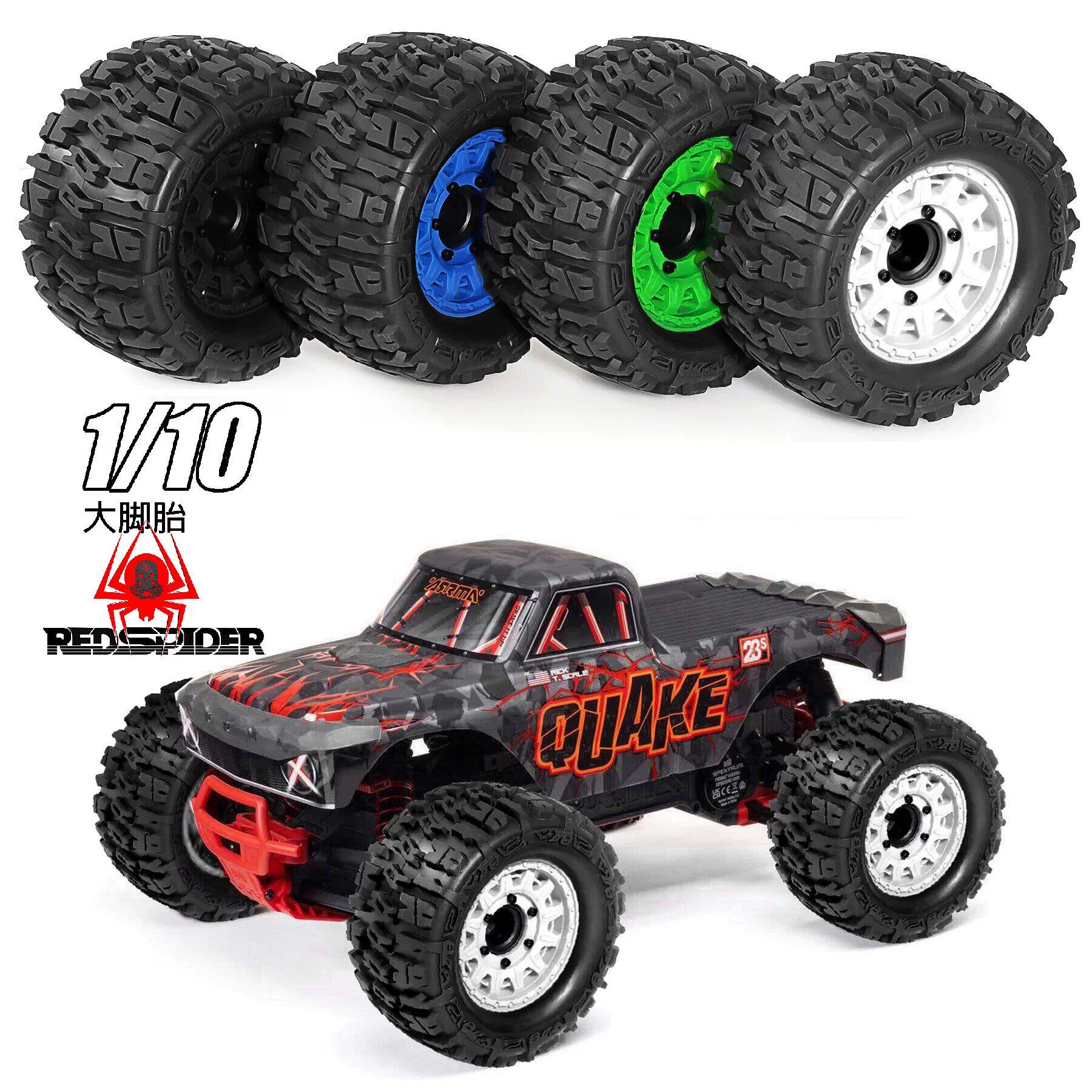 ยางรถบรรทุกมอนสเตอร์สเกล 1/10 สำหรับ Traxxas Tamiya Hpi Kyosho Arrma Meijiaxin Feishen ขนาด 12–14 มม.
