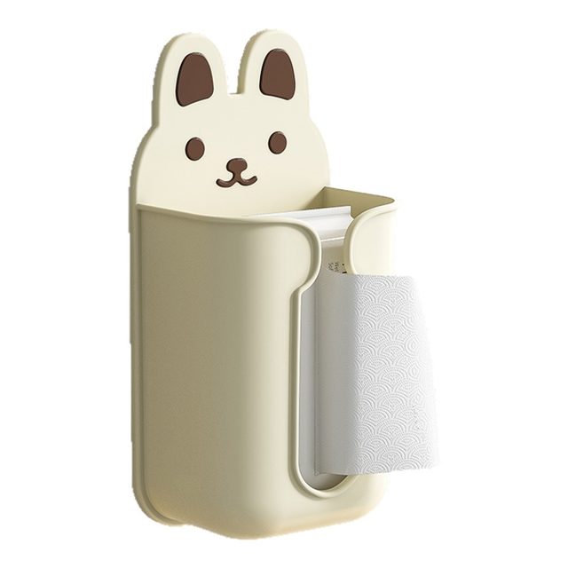 Tissue box without punching wall hanging cartoon paper box putting wash towel storage box toilet wall hanging kitchen hanging box