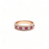 S925 silver full row diamond ring medieval design fairy style