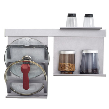 Uoco gray kitchen shelf wall mounted