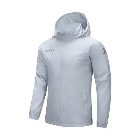 卡尔美风雨衣男春秋季防泼水足球训练服跑步运动外套加绒连帽夹克